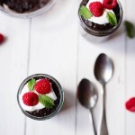 Chocolate Chia Pudding with Raspberries
