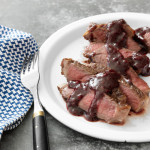 Rib Eye with Raspberry Sauce